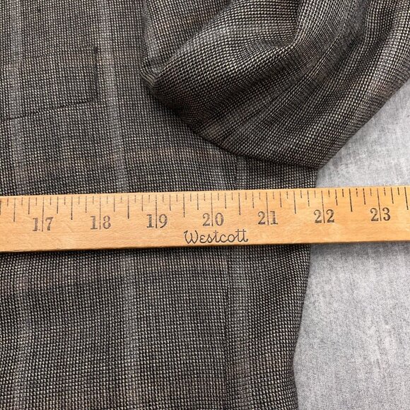 Hickey Freeman Blazer Men‎ 43 Brown Rust Windowpane Plaid Bespoke Union USA VTG - Picture 5 of 15